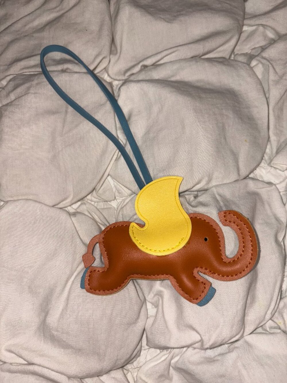 Free People Flying Elephant Leather Bag Charm